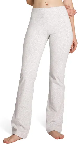 Houmous S-XXXL 29''31''33''35'' Inseam Women's Cotton Bootcut Pants Inner Pocket