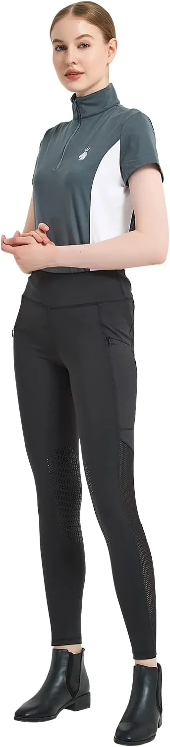 HR Farm Women's Quick Dry Short Sleeve Rider Sport Sun Shirt