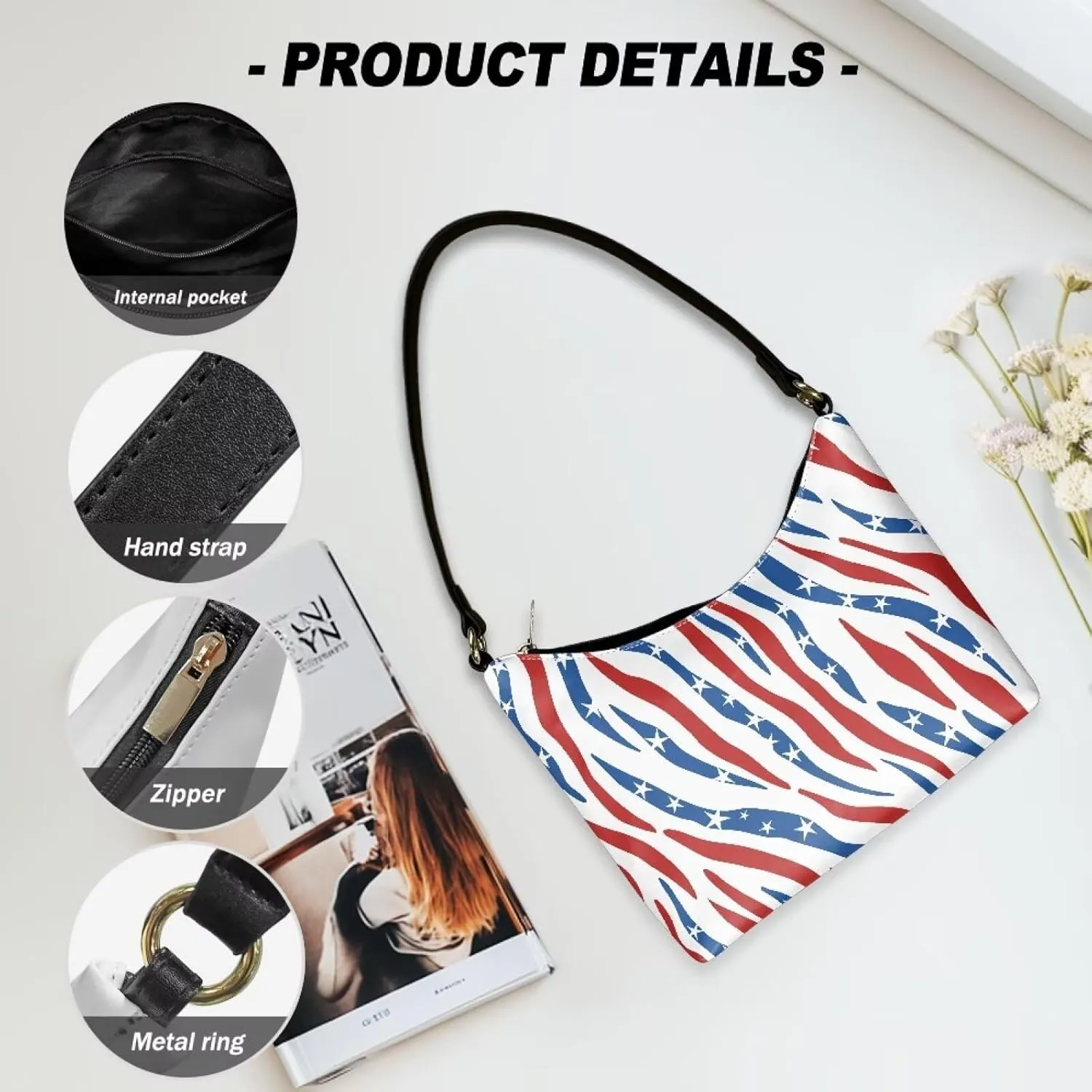 HUGS IDEA Leopard Print Clutch Handbag Fashion Shoulder Purse for Lady Tote Bag Underarm Purse for Work