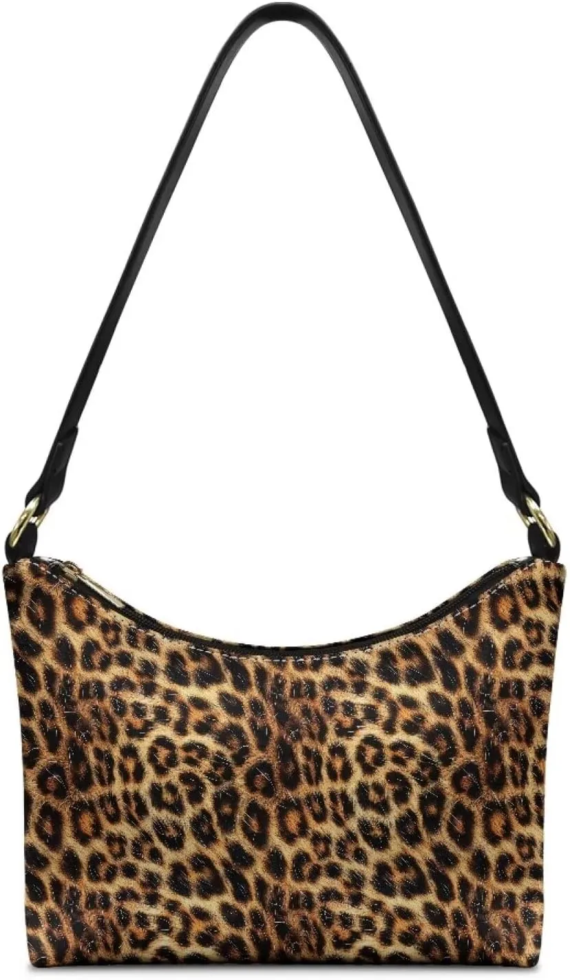HUGS IDEA Leopard Print Clutch Handbag Fashion Shoulder Purse for Lady Tote Bag Underarm Purse for Work
