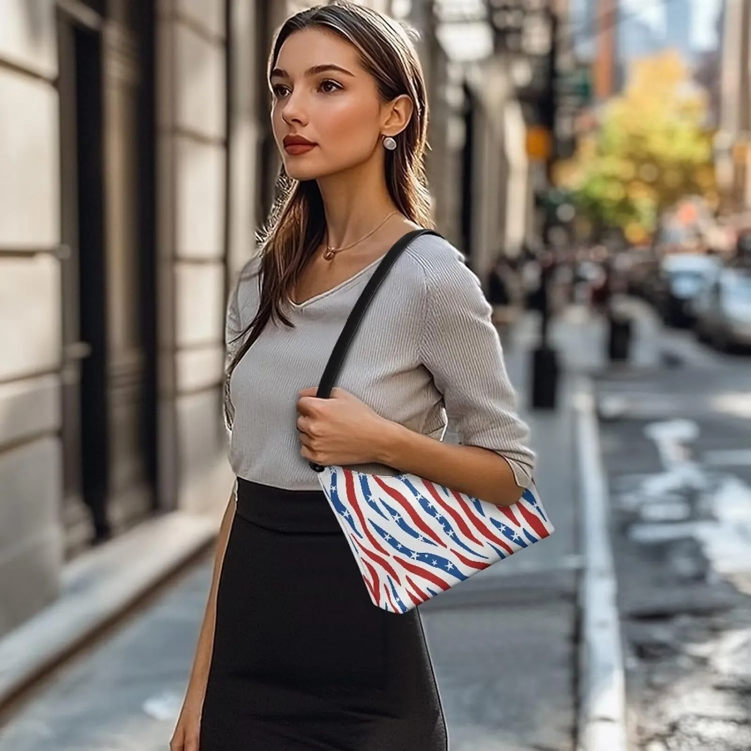 HUGS IDEA Leopard Print Clutch Handbag Fashion Shoulder Purse for Lady Tote Bag Underarm Purse for Work