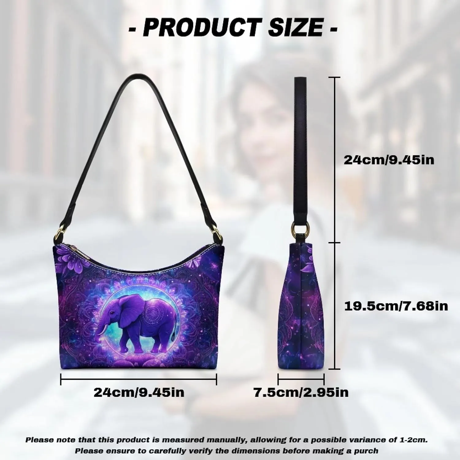 HUGS IDEA Shoulder Bag for Women Small Clutch Purse Mini Handbags PU Leather Underarm Bag