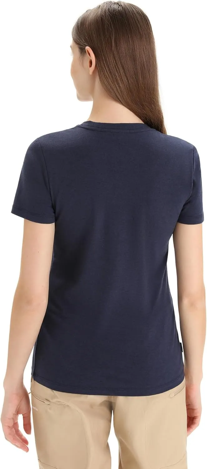 Icebreaker Merino Women's Central Classic Short Sleeve Wool T Basic Casual Shirt