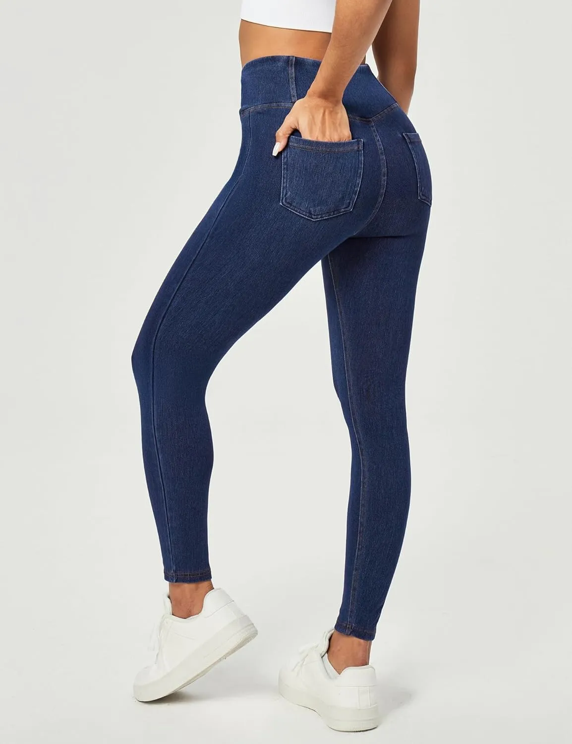 IUGA Stretchy High Waisted Jeans for Women Jeggings Tummy Control Skinny Jeans Work Pants with Pockets