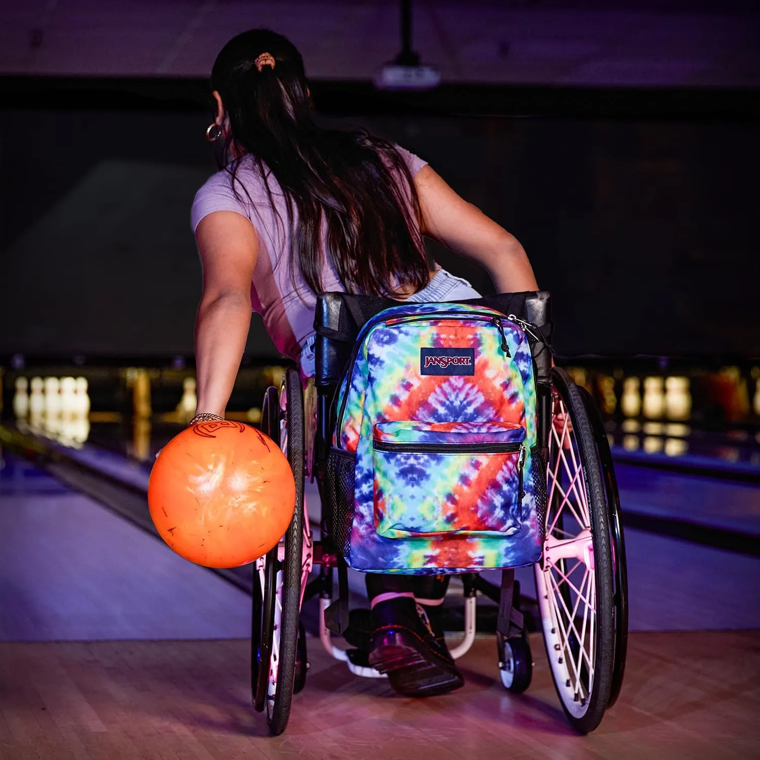 JanSport Central Adaptive Backpack  Wheelchair & Walker Compatible, Tuck-Away Shoulder Straps, Adjustable Backrest Loops & Anchor Straps, Iconic Design, Black