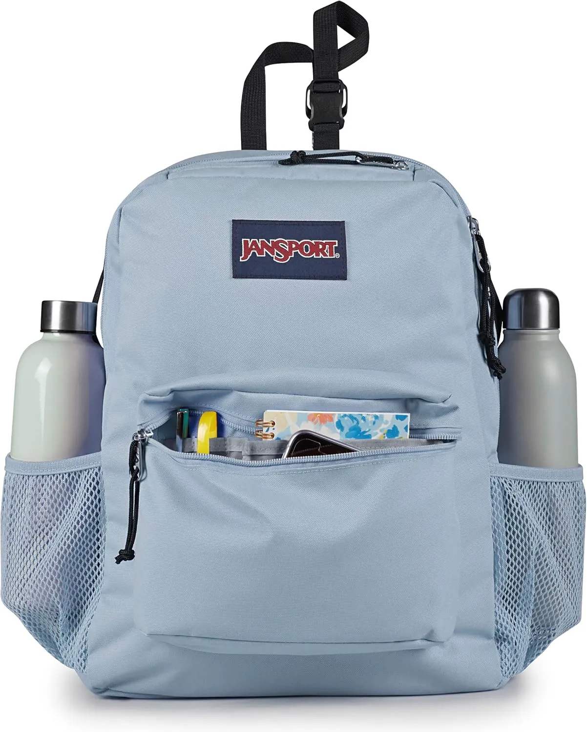 JanSport Central Adaptive Backpack  Wheelchair & Walker Compatible, Tuck-Away Shoulder Straps, Adjustable Backrest Loops & Anchor Straps, Iconic Design, Blue Dusk