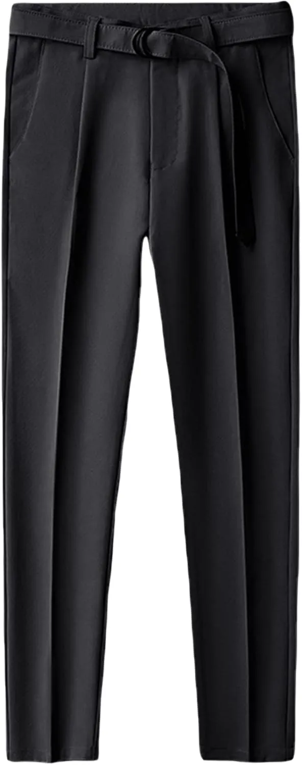 JEShifangjiusu Men's Slim Fit Dress Pant Casual Stretch Dress Pants Skinny Suit Pants Business Straight Flat-Front Chino Pant