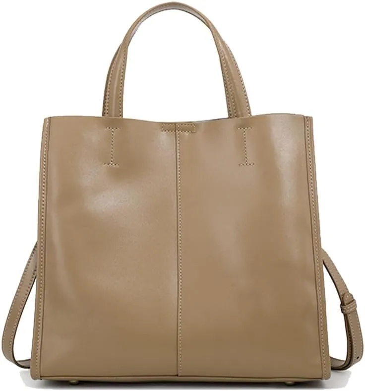 JIUFENG Leather Bucket Tote Purse for Women, Tote Handbags Shoulder Bag with Zipper Pockets and Snap