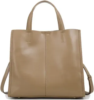 JIUFENG Leather Bucket Tote Purse for Women, Tote Handbags Shoulder Bag with Zipper Pockets and Snap