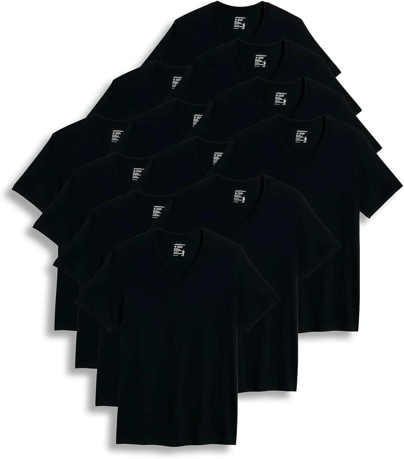 Jockey Men's Undershirt Classic V-Neck Undershirt - 12 Pack
