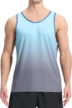 KPSUN Men's Quick Dry Sports Tank Tops Athletic Gym Bodybuilding Fitness Sleeveless Shirts for Beach Running Workout