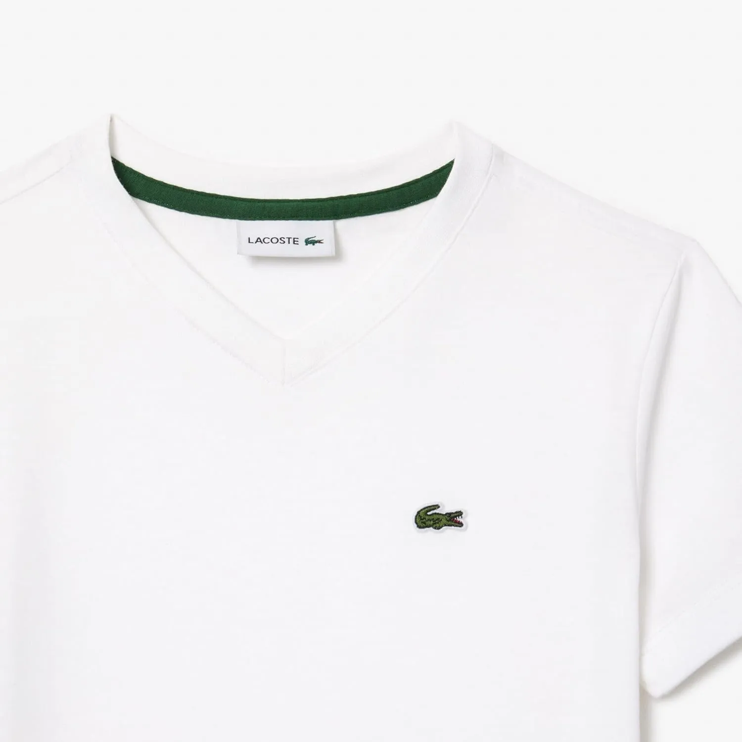 Lacoste Little Kid V Neck Cotton Jersey T-Shirt