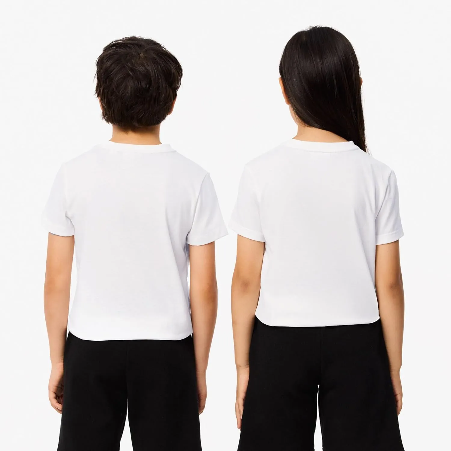 Lacoste Little Kid V Neck Cotton Jersey T-Shirt