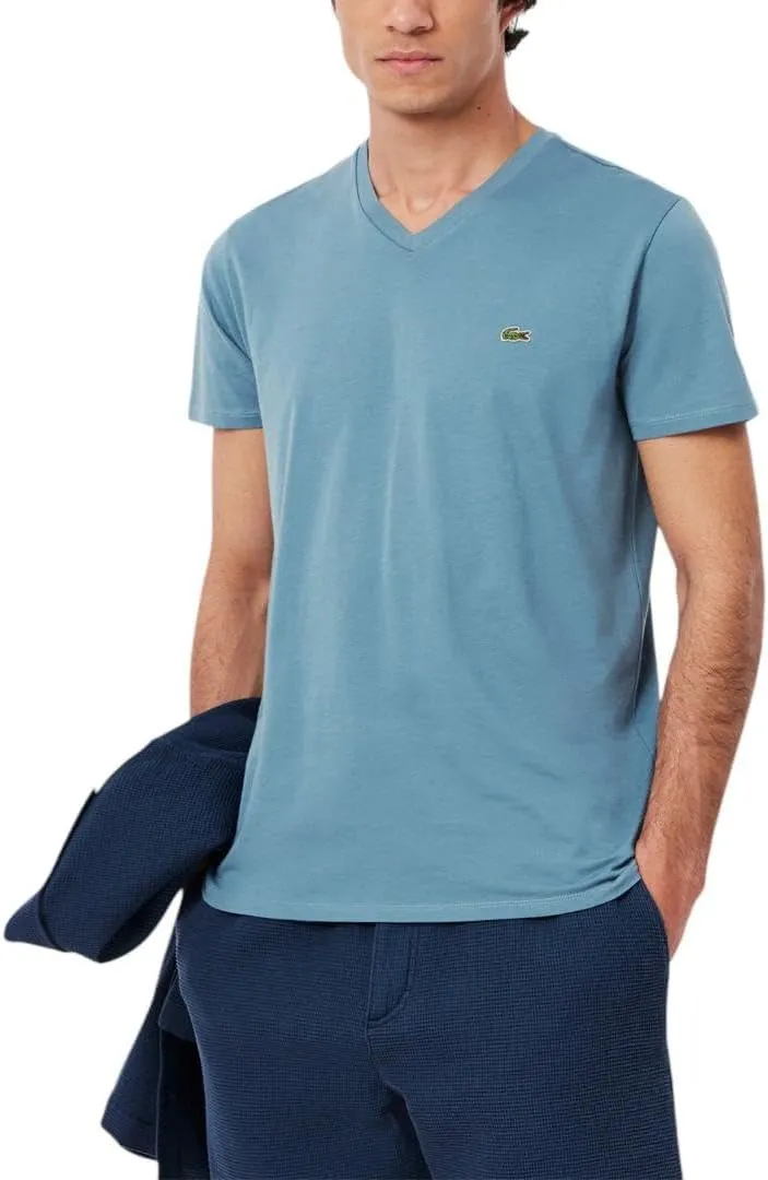 Lacoste Men's V Neck Cotton Pima T-Shirt