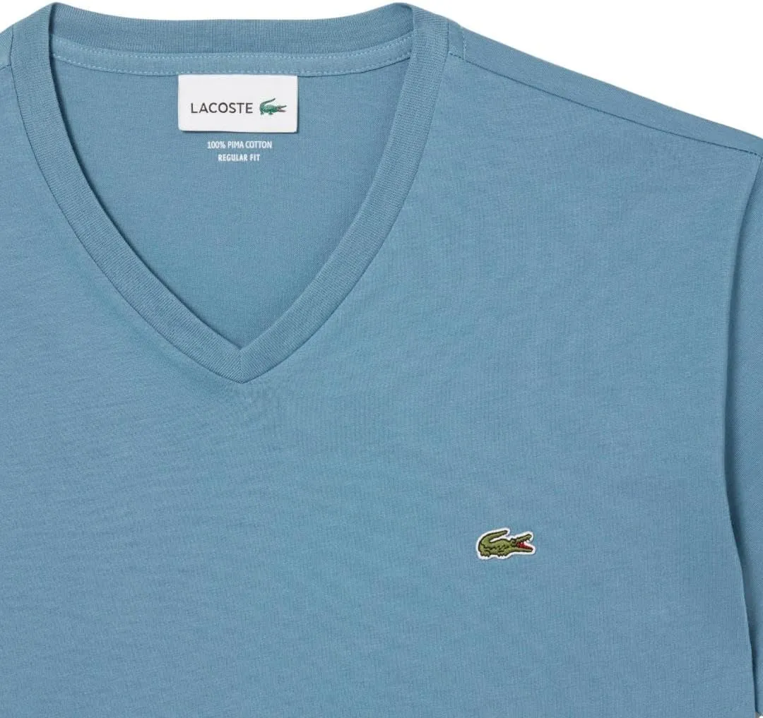 Lacoste Men's V Neck Cotton Pima T-Shirt