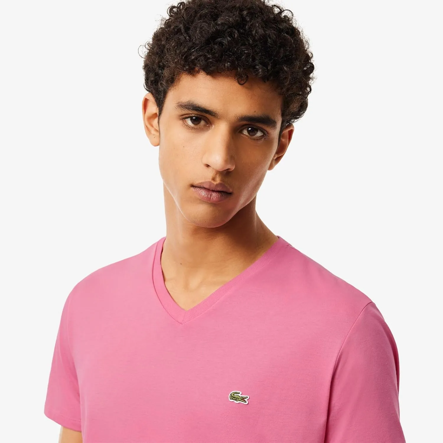 Lacoste Men's V Neck Cotton Pima T-Shirt