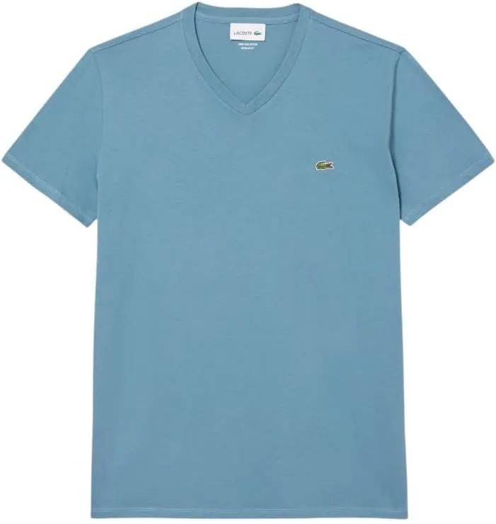 Lacoste Men's V Neck Cotton Pima T-Shirt