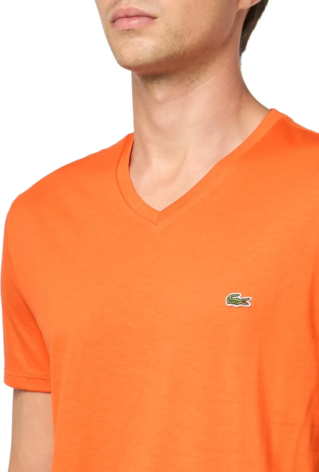 Lacoste Men's V Neck Cotton Pima T-Shirt