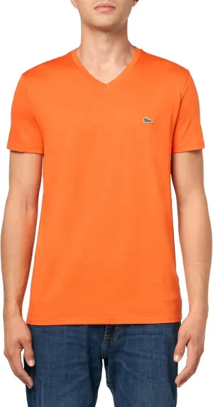 Lacoste Men's V Neck Cotton Pima T-Shirt