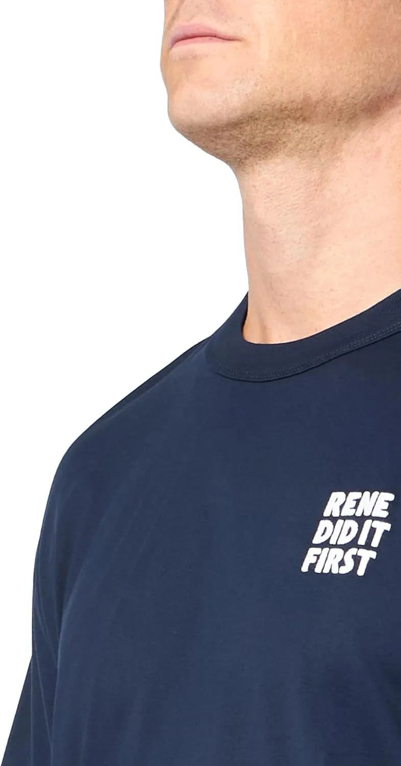 Lacoste Short Sleeve Classic Fit Tee Shirt W/Graphics on Front and Back