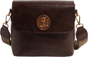 Ladies Crossbody Bag Bucket Bag(Brown)