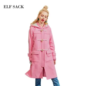 Lambs wool Coat Women Winter Wool Coats Preppy Style Womens Blended Outerwear