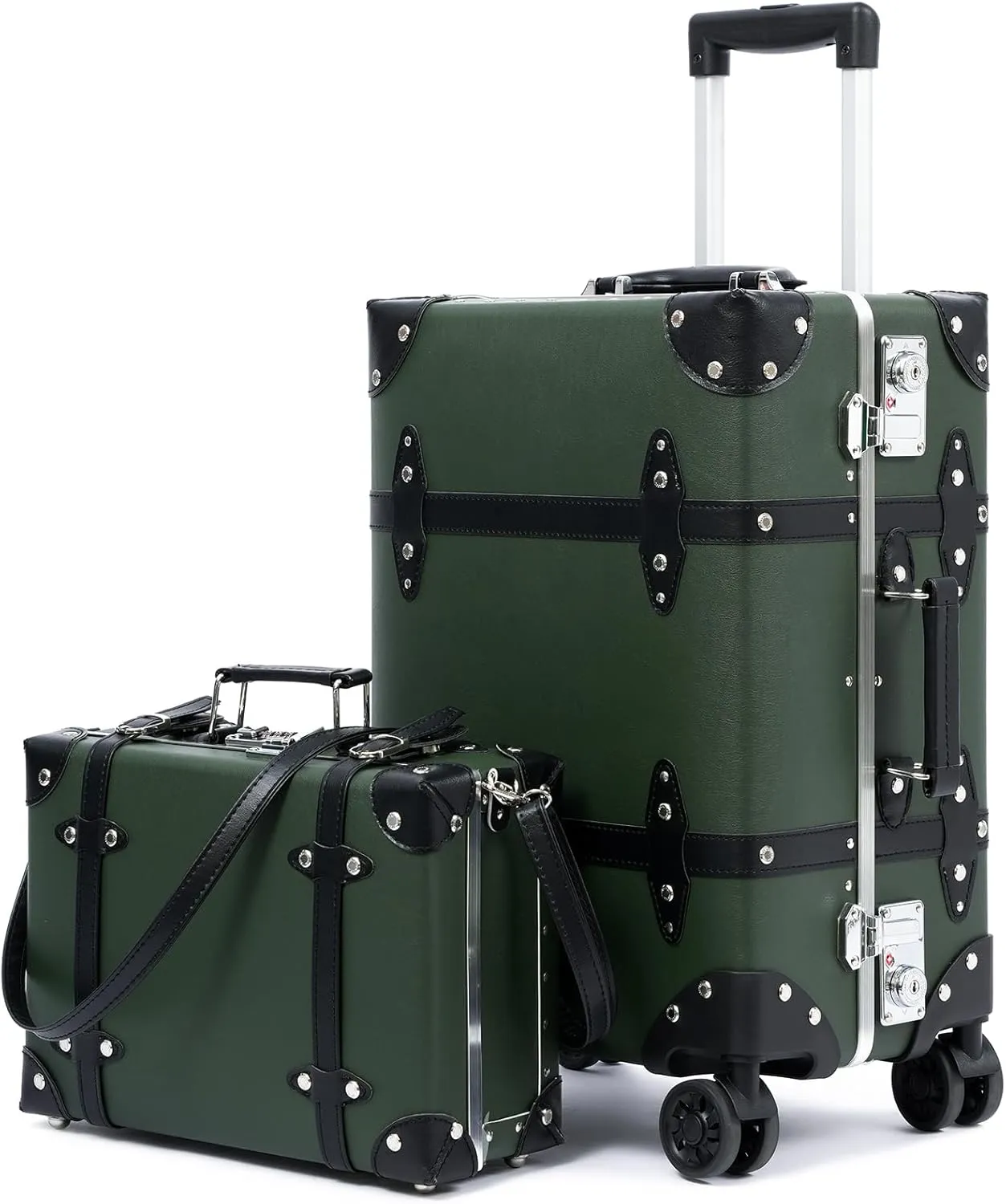 Large Capacity Hardside Suitcase Set with TSA Lock,Luxury Vintage Style Maletas De Viaje, for Men And Women Carry On Luggage Set