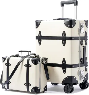 Large Capacity Hardside Suitcase Set with TSA Lock,Luxury Vintage Style Maletas De Viaje, for Men And Women Carry On Luggage Set