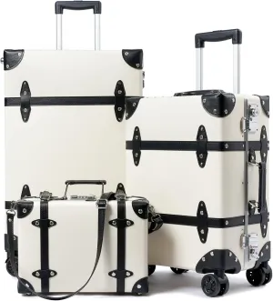 Large Capacity Hardside Suitcase Set with TSA Lock,Luxury Vintage Style Maletas De Viaje, for Men And Women Carry On Luggage Set
