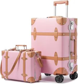 Large Capacity Hardside Suitcase Set with TSA Lock,Luxury Vintage Style Maletas De Viaje, for Men And Women Carry On Luggage Set