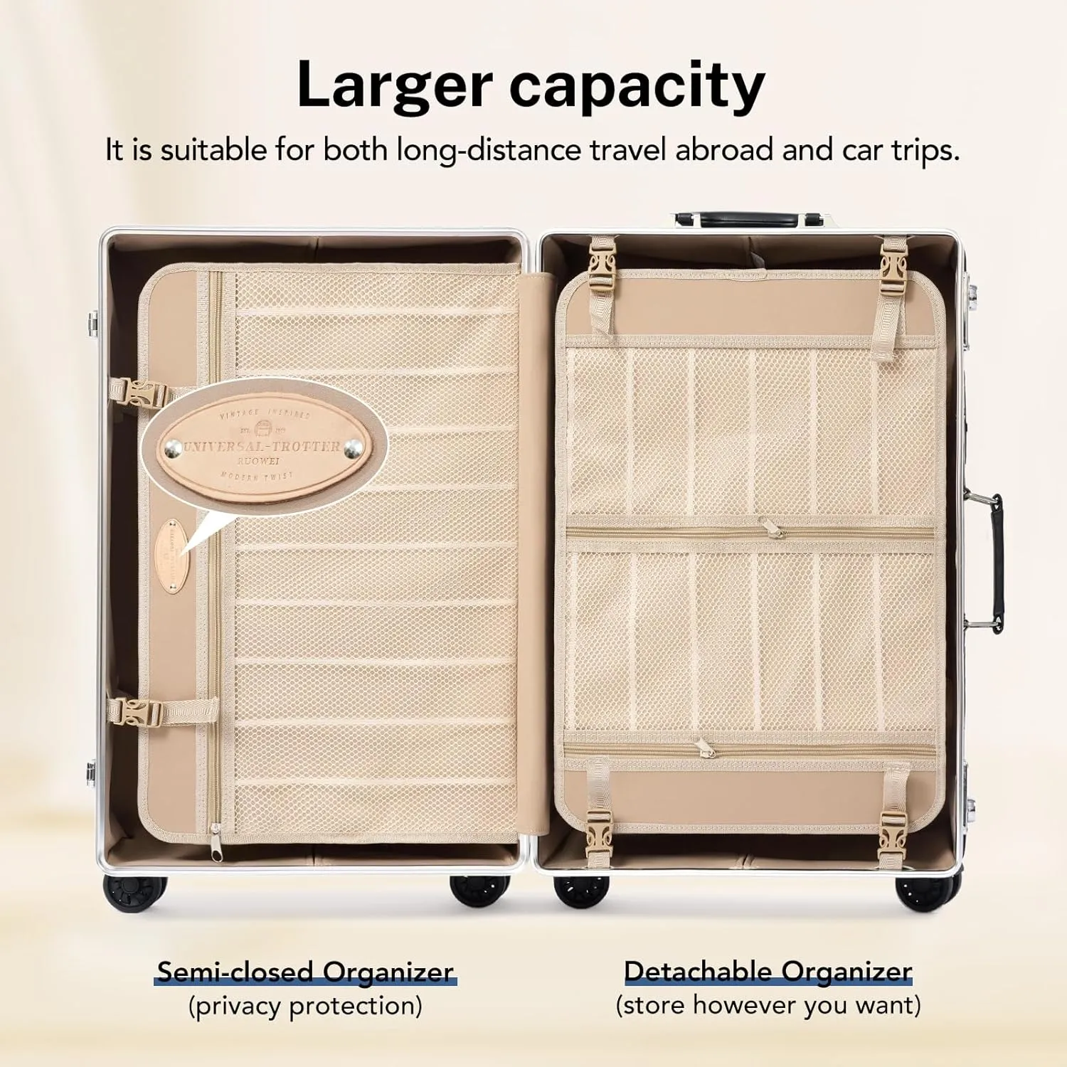 Large Capacity Hardside Suitcase Set with TSA Lock,Luxury Vintage Style Maletas De Viaje, for Men And Women Carry On Luggage Set
