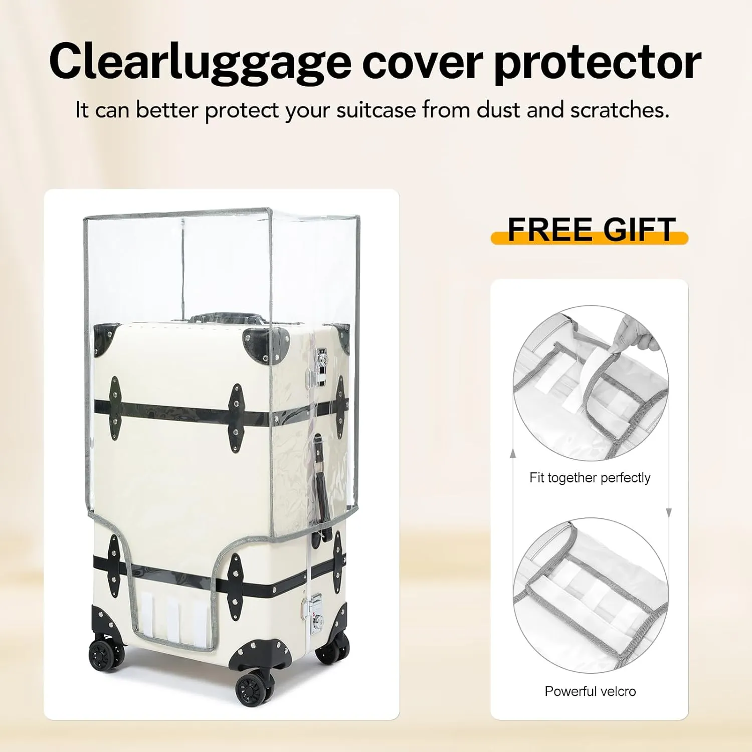 Large Capacity Hardside Suitcase Set with TSA Lock,Luxury Vintage Style Maletas De Viaje, for Men And Women Carry On Luggage Set