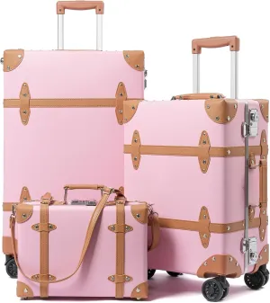 Large Capacity Hardside Suitcase Set with TSA Lock,Luxury Vintage Style Maletas De Viaje, for Men And Women Carry On Luggage Set