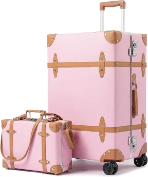 Large Capacity Hardside Suitcase Set with TSA Lock,Luxury Vintage Style Maletas De Viaje, for Men And Women Carry On Luggage Set