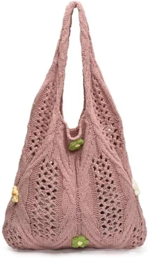 Large Crochet Beach Bag Boho Beach Bag Vcation Bags Knitted Bags Knit Purses Cute Summer Purses Handbag