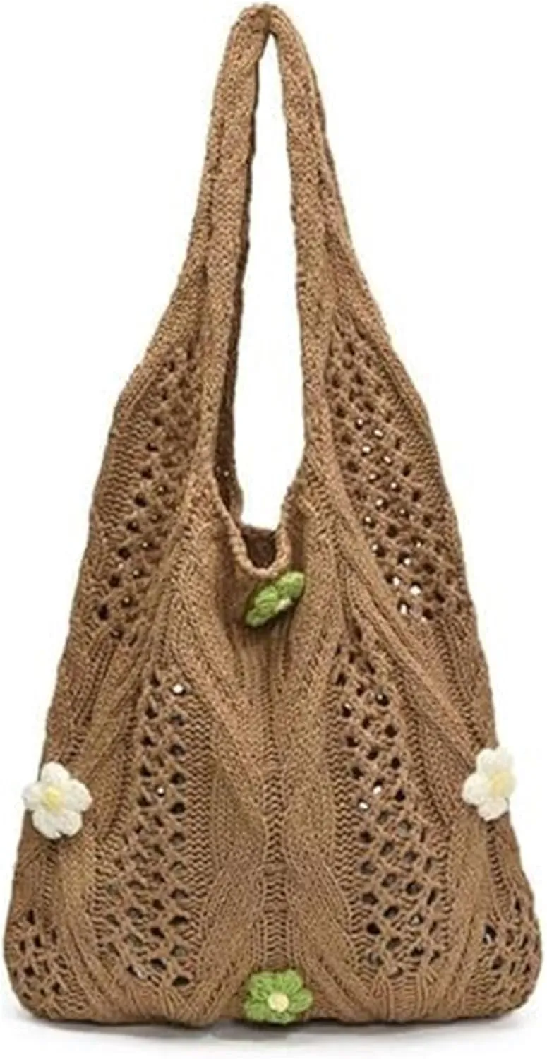 Large Crochet Beach Bag Boho Beach Bag Vcation Bags Knitted Bags Knit Purses Cute Summer Purses Handbag