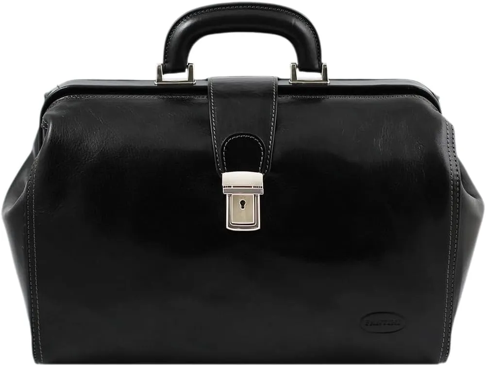 Leather Doctor Bag, Italian Leather Medical Bag, Genuine Leather Doctor Handbag