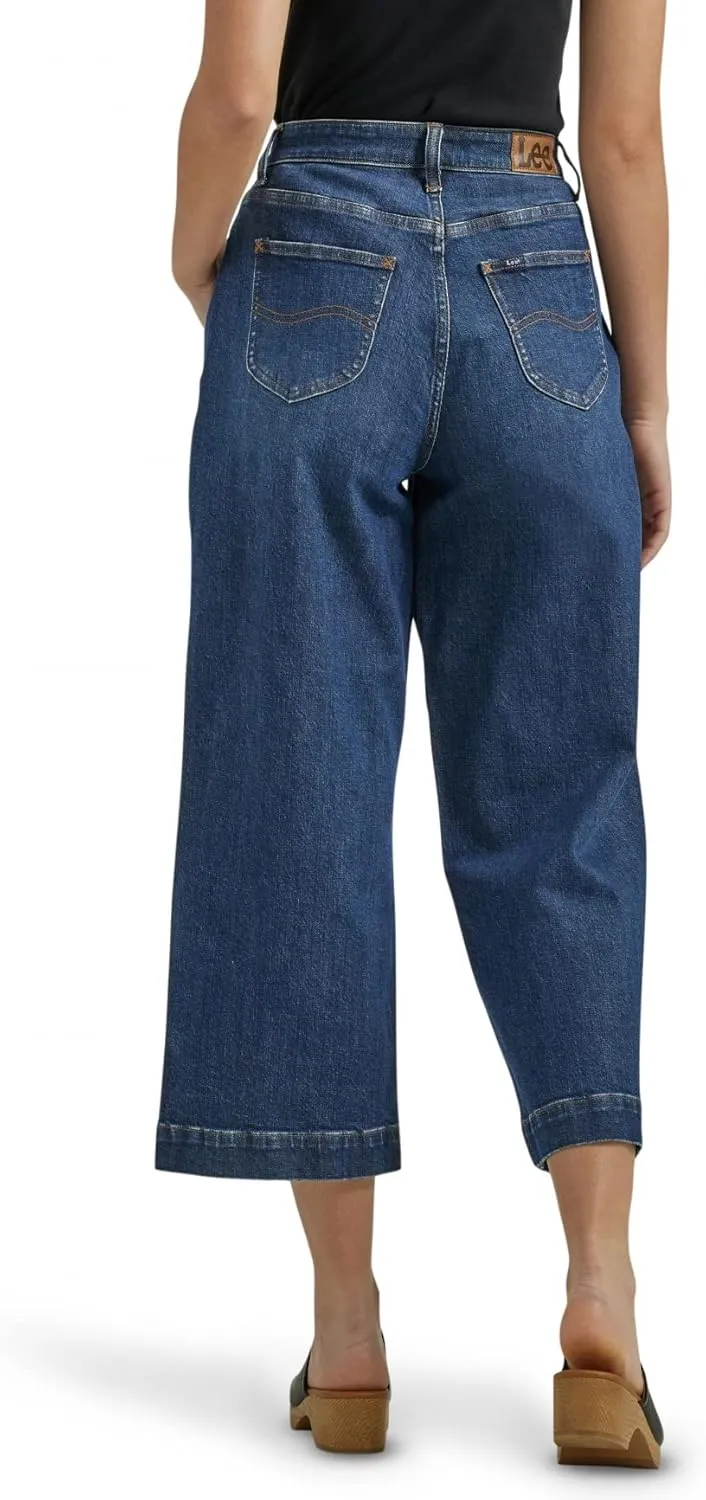 Lee Women's Legendary High Rise Wide Leg Crop Jean