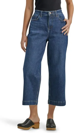 Lee Women's Legendary High Rise Wide Leg Crop Jean
