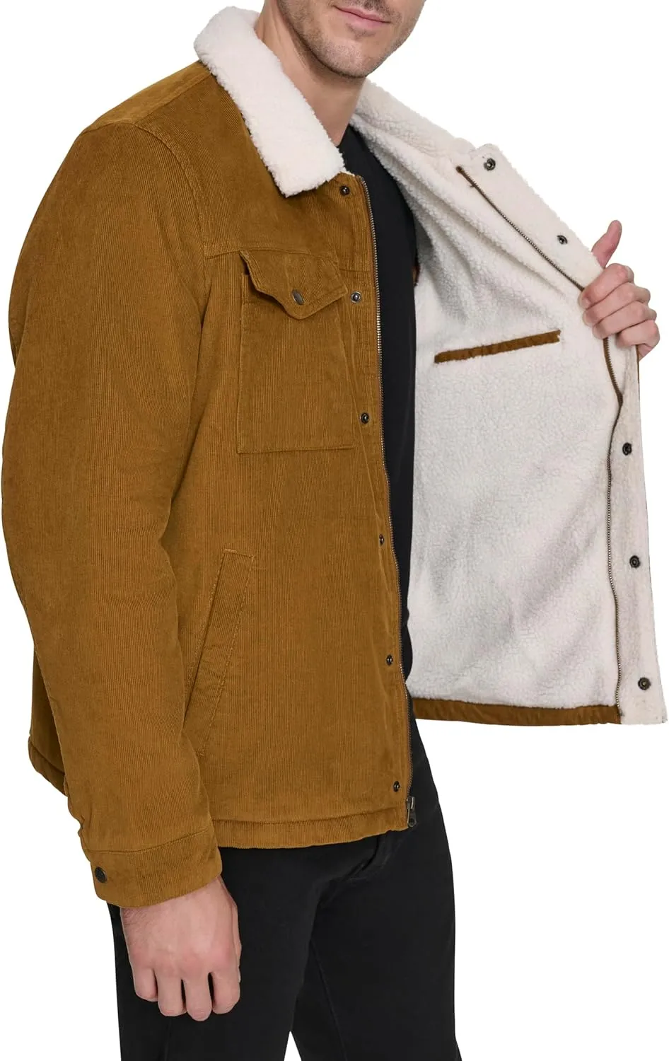 Levi's Men's Corduroy Sherpa Lined Trucker Jacket