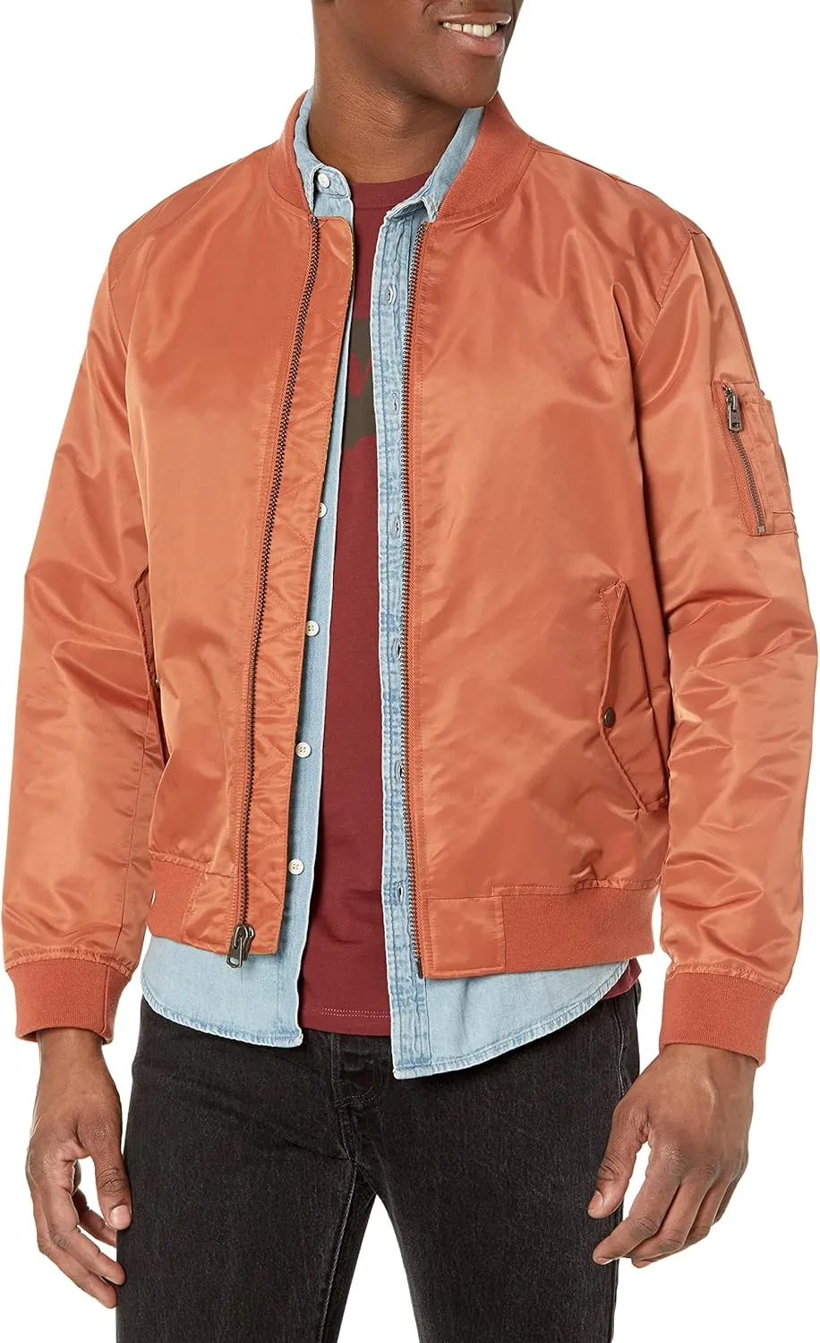 Levi's Men's MA-1 Flight Lightweight Zip-Up Bomber Jacket