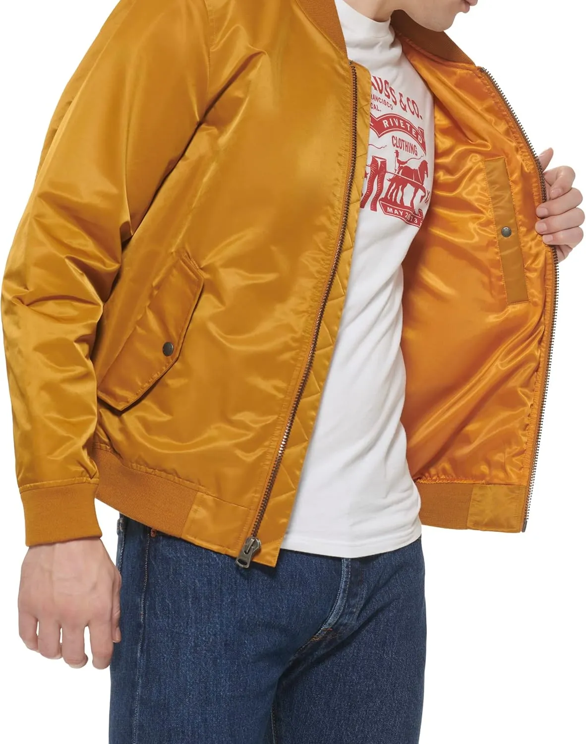 Levi's Men's MA-1 Flight Lightweight Zip-Up Bomber Jacket