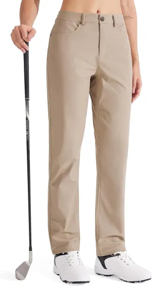 Libin Womens Dress Pants 29" 31" Stretch Straight Leg Work Slacks Office Business Casual Golf Pants for Travel Lightweight