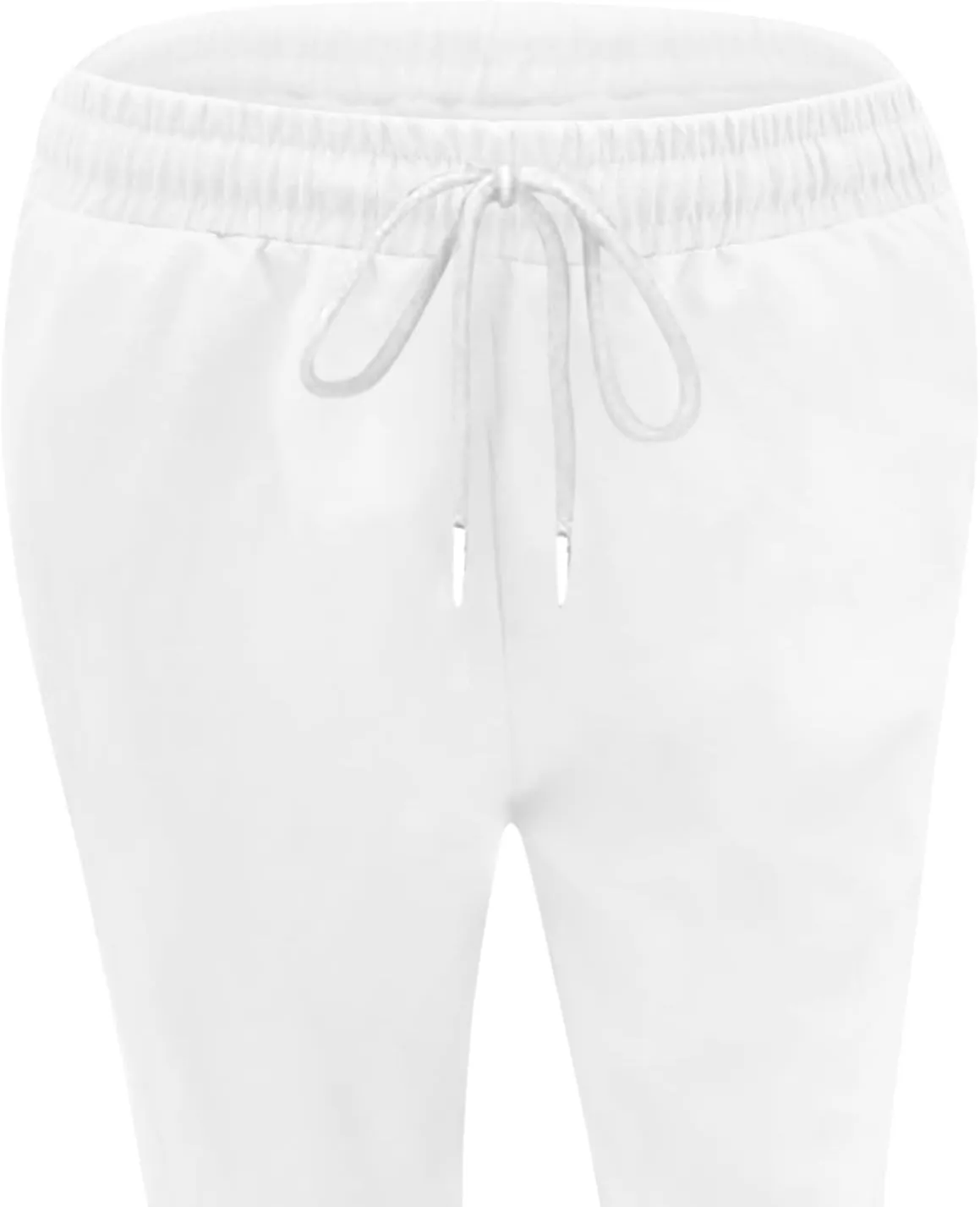 Linen Solor Pants for Women 2025 Summer Wide Leg Casual High Waisted Drawstring Pants Beach Long Lounge Trousers