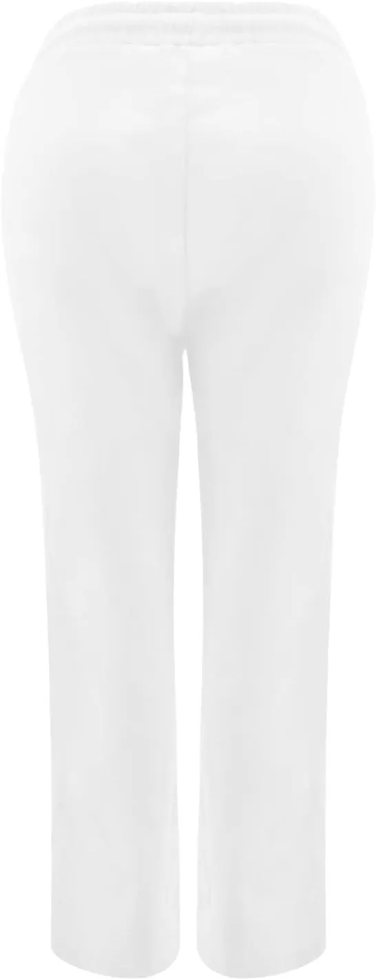 Linen Solor Pants for Women 2025 Summer Wide Leg Casual High Waisted Drawstring Pants Beach Long Lounge Trousers