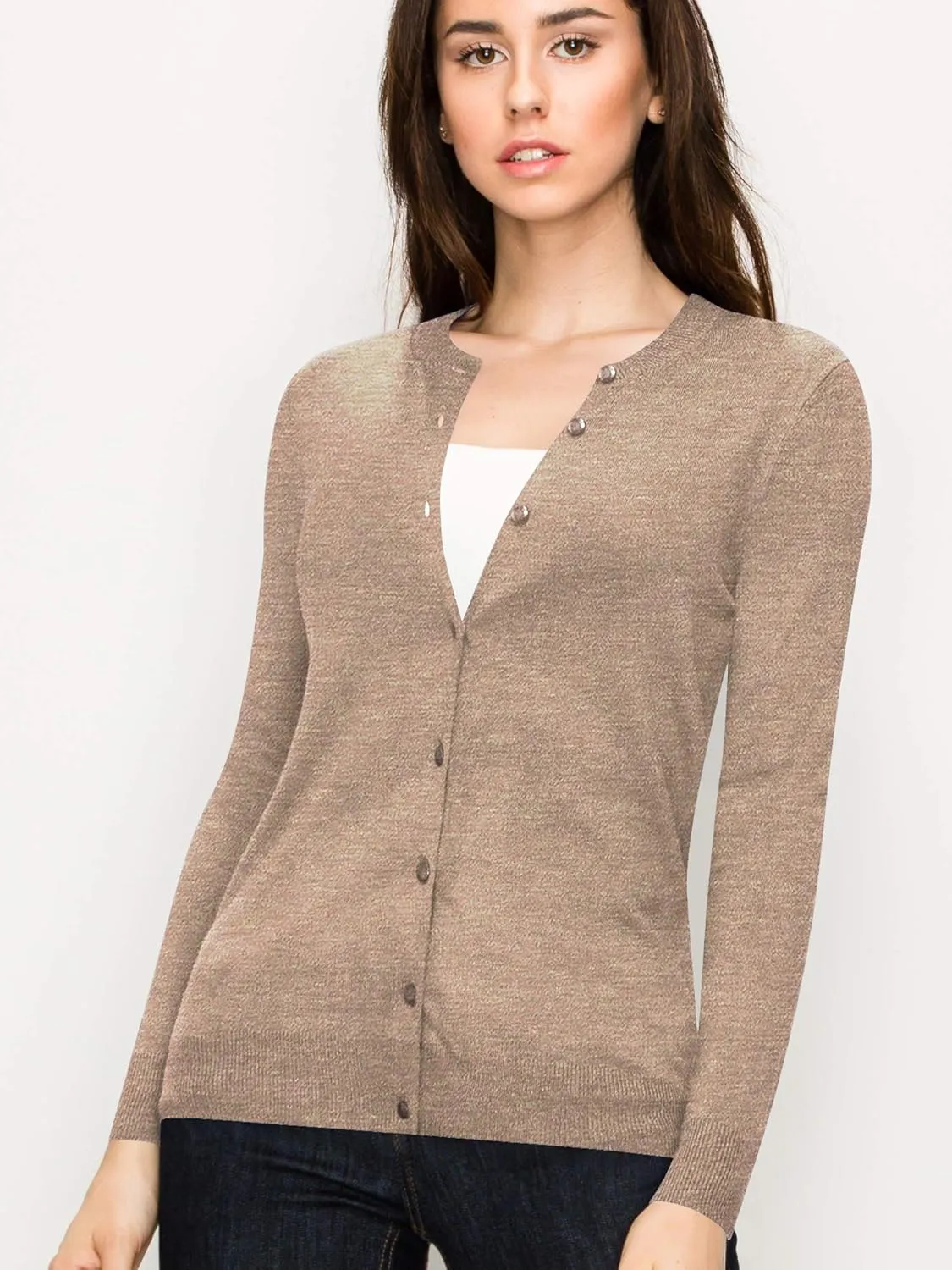 LL Womens Keep It Classic Round Cardigan