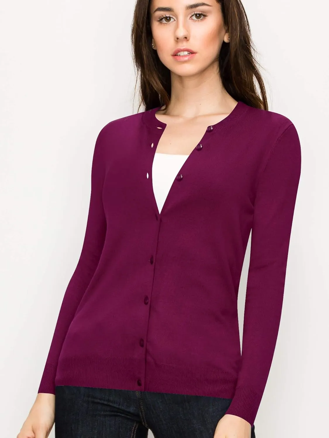 LL Womens Keep It Classic Round Cardigan