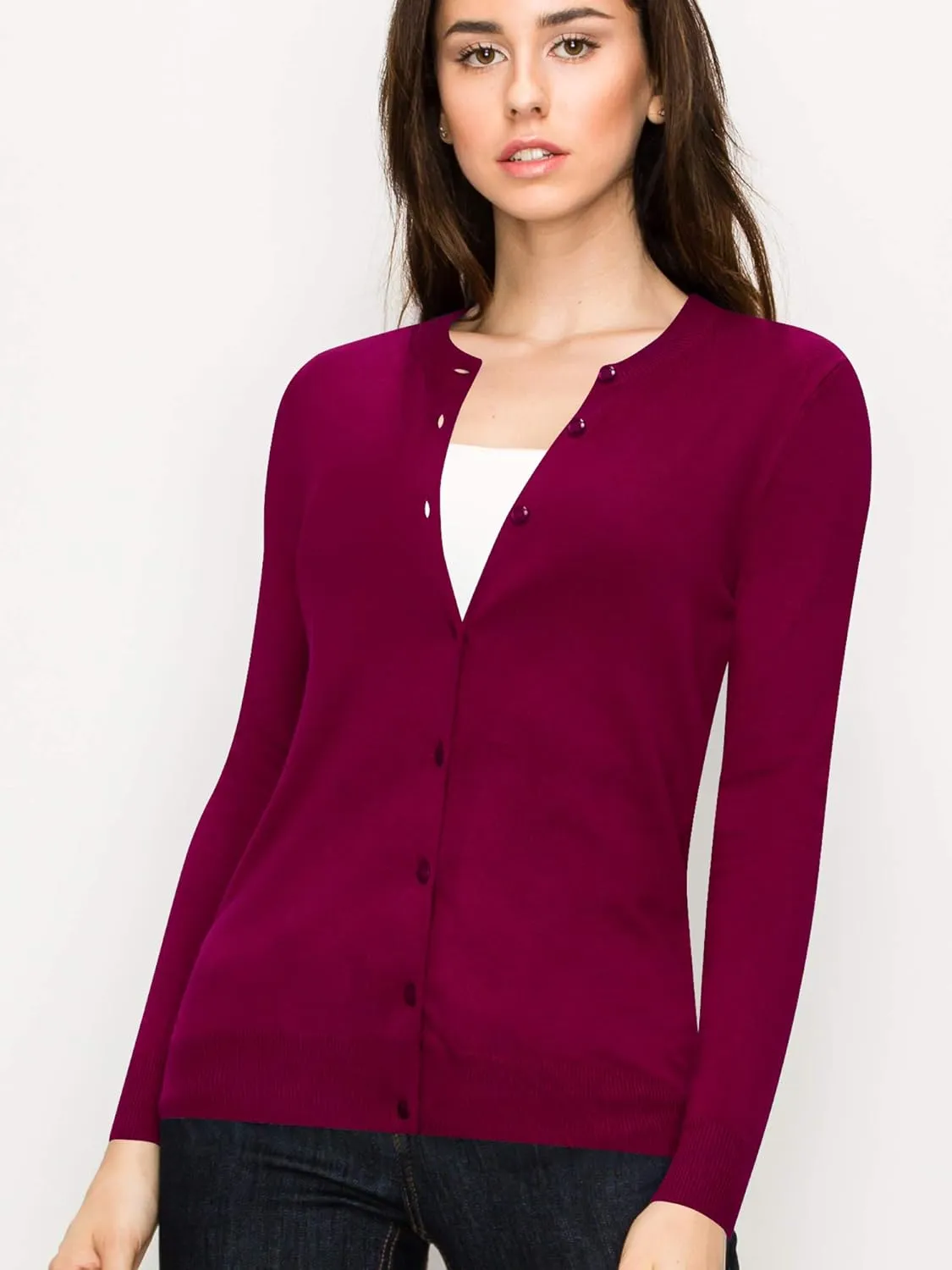LL Womens Keep It Classic Round Cardigan