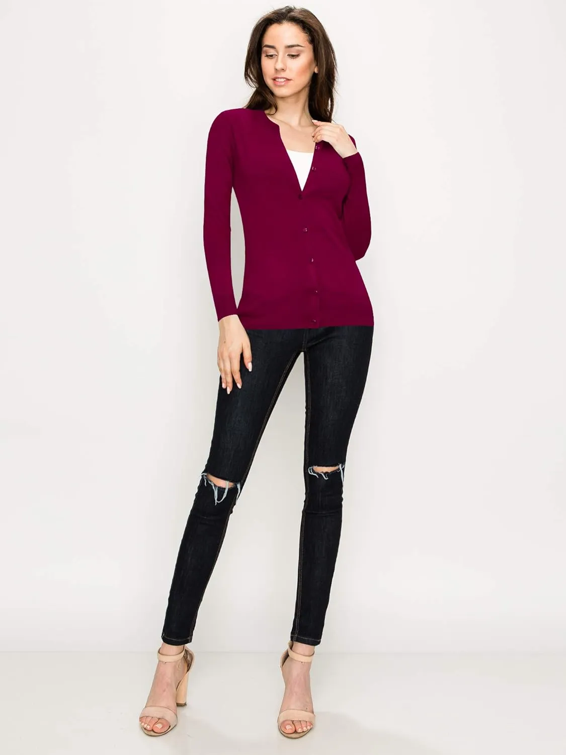 LL Womens Keep It Classic Round Cardigan