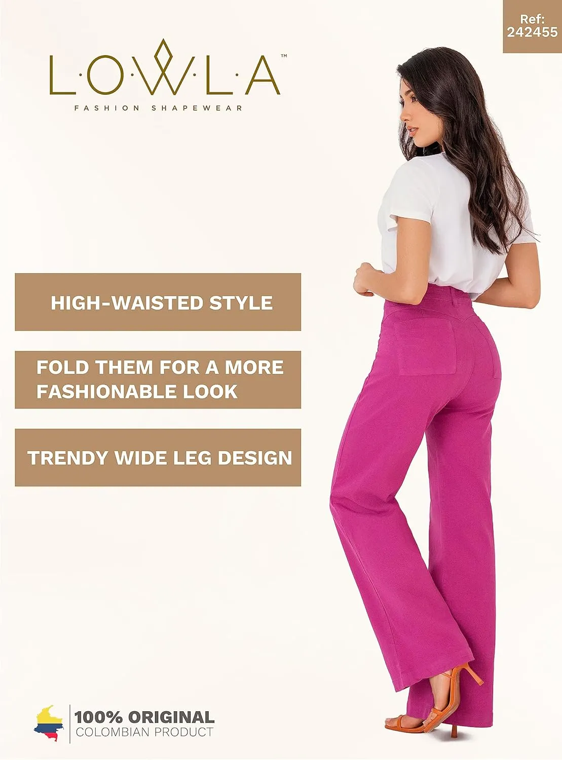 LOWLA Colombian Butt Lift Jeans for Women Pantalones Colombianos Levanta Cola